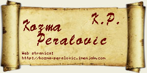 Kozma Peralović vizit kartica
